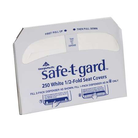 SAFE-T-GARD 1/2-Fold Toilet Seatcovers, PK1000 47052